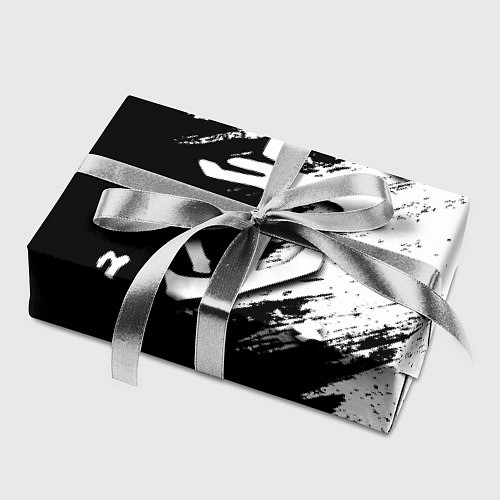 Бумага для упаковки Doom штрихи красок черные / 3D-принт – фото 2