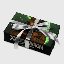 Бумага для упаковки XXXTentacion на фоне зеленой краски, цвет: 3D-принт — фото 2