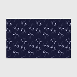 Бумага для упаковки Цветочный узор синий, цвет: 3D-принт