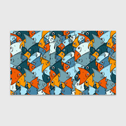 Бумага для упаковки Много рыб, цвет: 3D-принт
