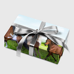 Бумага для упаковки Лошади в степи, цвет: 3D-принт — фото 2