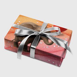 Бумага для упаковки Слоненок с красным воздушным шариком, цвет: 3D-принт — фото 2