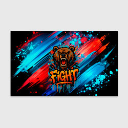 Бумага для упаковки Fight - медведь в краске, цвет: 3D-принт