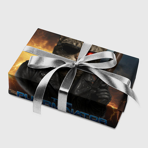 Бумага для упаковки The purrminator кот терминатор / 3D-принт – фото 2