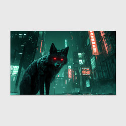 Бумага для упаковки Лиса в сияющими глазами в стиле киберпанк, цвет: 3D-принт