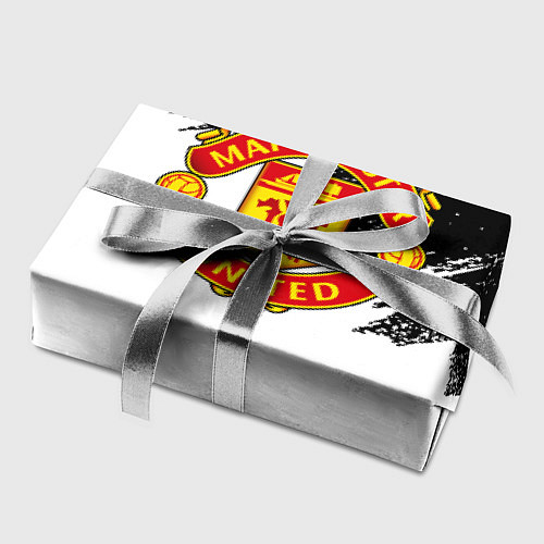 Бумага для упаковки Манчестер Юнайтед краски белые / 3D-принт – фото 2