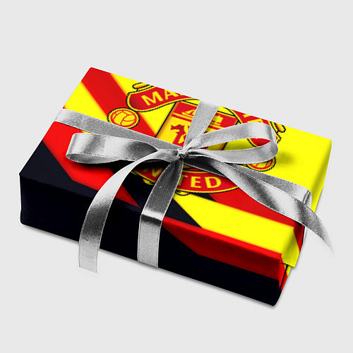 Бумага для упаковки Манчестер Юнайтед геометрия спорт / 3D-принт – фото 2