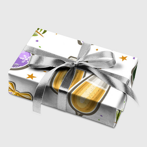 Бумага для упаковки Новогодний вайб / 3D-принт – фото 2