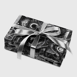 Бумага для упаковки Cyber urban skull - ai art fantasy, цвет: 3D-принт — фото 2