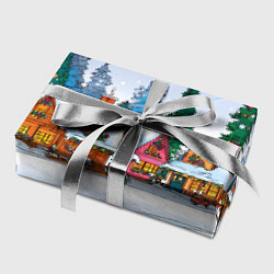 Бумага для упаковки Новогодник дворик, цвет: 3D-принт — фото 2