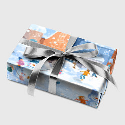 Бумага для упаковки Предновогодний день во дворе, цвет: 3D-принт — фото 2