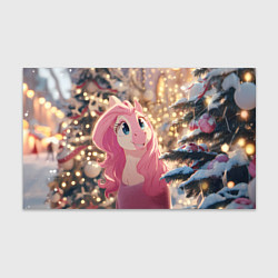 Бумага для упаковки Удивленная лошадка - Новый год, цвет: 3D-принт