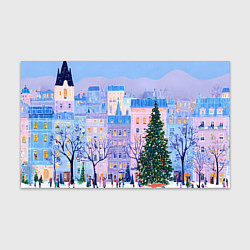 Бумага для упаковки Новогодний двор, цвет: 3D-принт