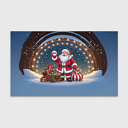 Бумага для упаковки Санта с мешком подарков, цвет: 3D-принт