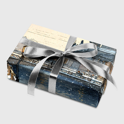 Бумага для упаковки Санкт-Петербург снежный день / 3D-принт – фото 2