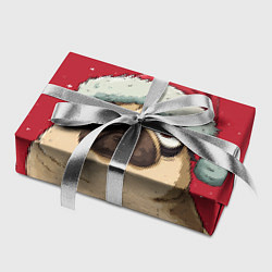 Бумага для упаковки Новогодний мопс, цвет: 3D-принт — фото 2