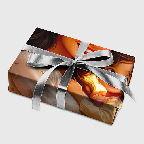 Бумага для упаковки Мама и дочка: мгновение счастья / 3D-принт – фото 2