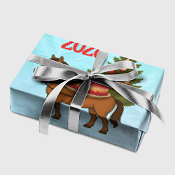 Бумага для упаковки Салат Под шубой на новогодней лошади 2026, цвет: 3D-принт — фото 2
