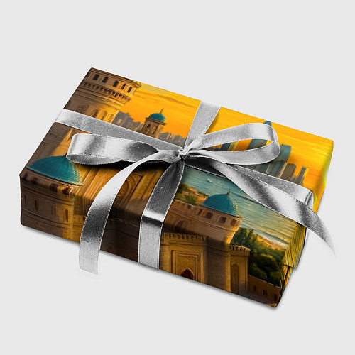 Бумага для упаковки Баку сплетение эпох на закате / 3D-принт – фото 2