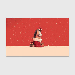 Бумага для упаковки Лошадка в новогоднем сапоге, цвет: 3D-принт