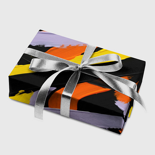 Бумага для упаковки Полоски краски абстракция / 3D-принт – фото 2