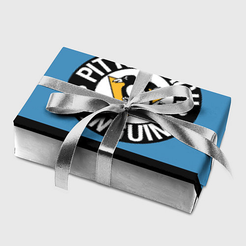 Бумага для упаковки Pittsburgh Penguins: White / 3D-принт – фото 2