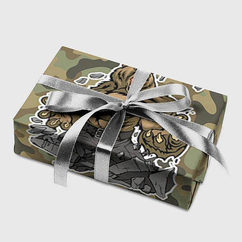 Бумага для упаковки Армия России: ярость медведя / 3D-принт – фото 2