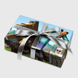 Бумага для упаковки Minecraft Rider, цвет: 3D-принт — фото 2