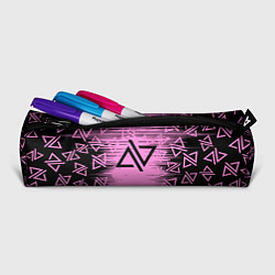 Пенал для ручек Adele - Паттерн логотипов, цвет: 3D-принт — фото 2