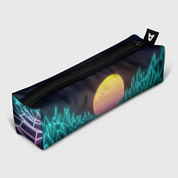 Пенал для ручек Vaporwave Закат солнца в горах Neon, цвет: 3D-принт