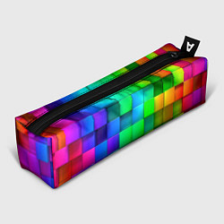 Пенал для ручек РАЗНОЦВЕТНЫЕ КУБИКИ MULTICOLORED CUBES, цвет: 3D-принт