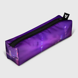 Пенал для ручек Неоновый мегаполис - Фиолетовый, цвет: 3D-принт