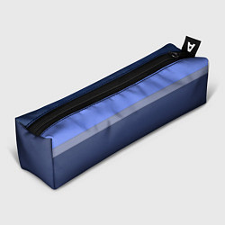 Пенал для ручек Серая полоса на синем, цвет: 3D-принт