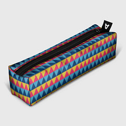 Пенал для ручек Калейдоскоп - цветные треугольники, цвет: 3D-принт