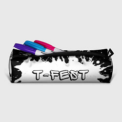 Пенал для ручек Рэпер T-Fest в стиле граффити: надпись и символ, цвет: 3D-принт — фото 2