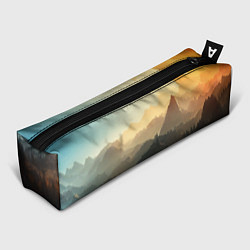 Пенал для ручек Рассвет в горах, пейзаж, цвет: 3D-принт