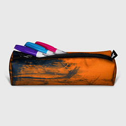 Пенал для ручек Абстрактная оранжевая поверхность и чёрные тени, цвет: 3D-принт — фото 2
