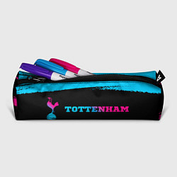 Пенал для ручек Tottenham - neon gradient: надпись и символ, цвет: 3D-принт — фото 2