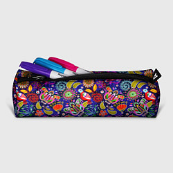 Пенал для ручек Multicolored floral patterns, цвет: 3D-принт — фото 2