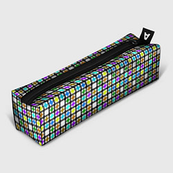 Пенал для ручек Геометрический узор в клетку разноцветный, цвет: 3D-принт