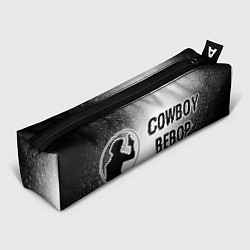Пенал Cowboy Bebop glitch на светлом фоне: надпись и сим