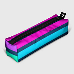 Пенал для ручек Разноцветные неоновые полосы, цвет: 3D-принт