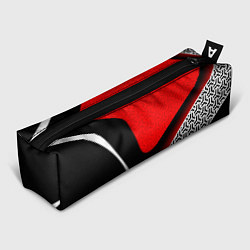 Пенал для ручек Геометрическая униформа - красная, цвет: 3D-принт