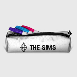 Пенал для ручек The Sims glitch на светлом фоне: надпись и символ, цвет: 3D-принт — фото 2
