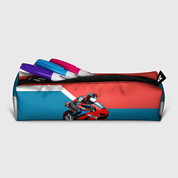 Пенал для ручек Нарисованный мотоциклист, цвет: 3D-принт — фото 2