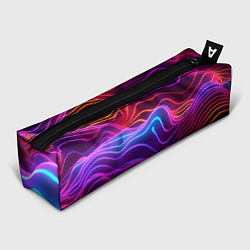 Пенал для ручек Цветные неоновые волны, цвет: 3D-принт