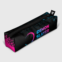 Пенал Demon Slayer - neon gradient: надпись и символ