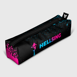 Пенал для ручек Hellsing - neon gradient: надпись и символ, цвет: 3D-принт