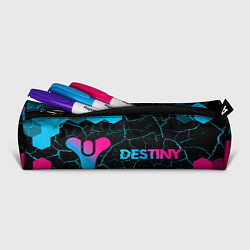 Пенал для ручек Destiny - neon gradient: надпись и символ, цвет: 3D-принт — фото 2