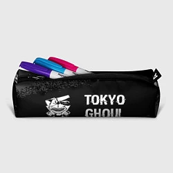 Пенал для ручек Tokyo Ghoul glitch на темном фоне: надпись и симво, цвет: 3D-принт — фото 2